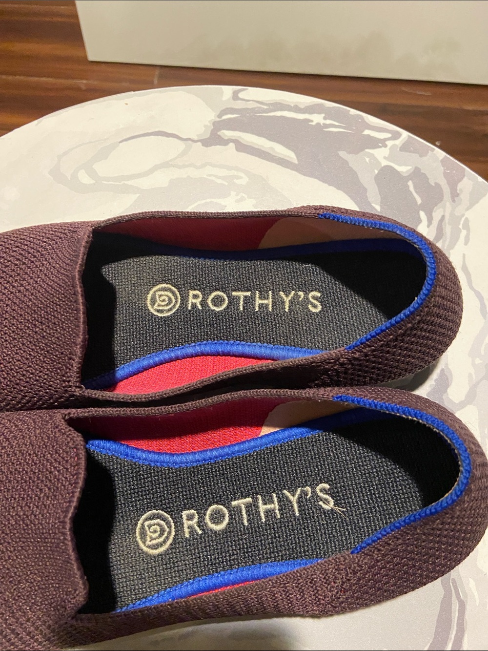 Rothy’s The Loafer Burgundy Knit Slip-On Flats Women’s Size 8.5 - Picture 7 of 11